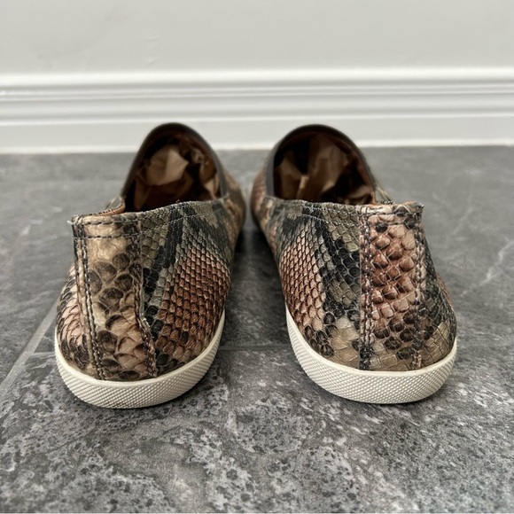 Frye Women's Leather Snakeskin Print Slip-On Flat Shoes Size 9M - Picture 7 of 15